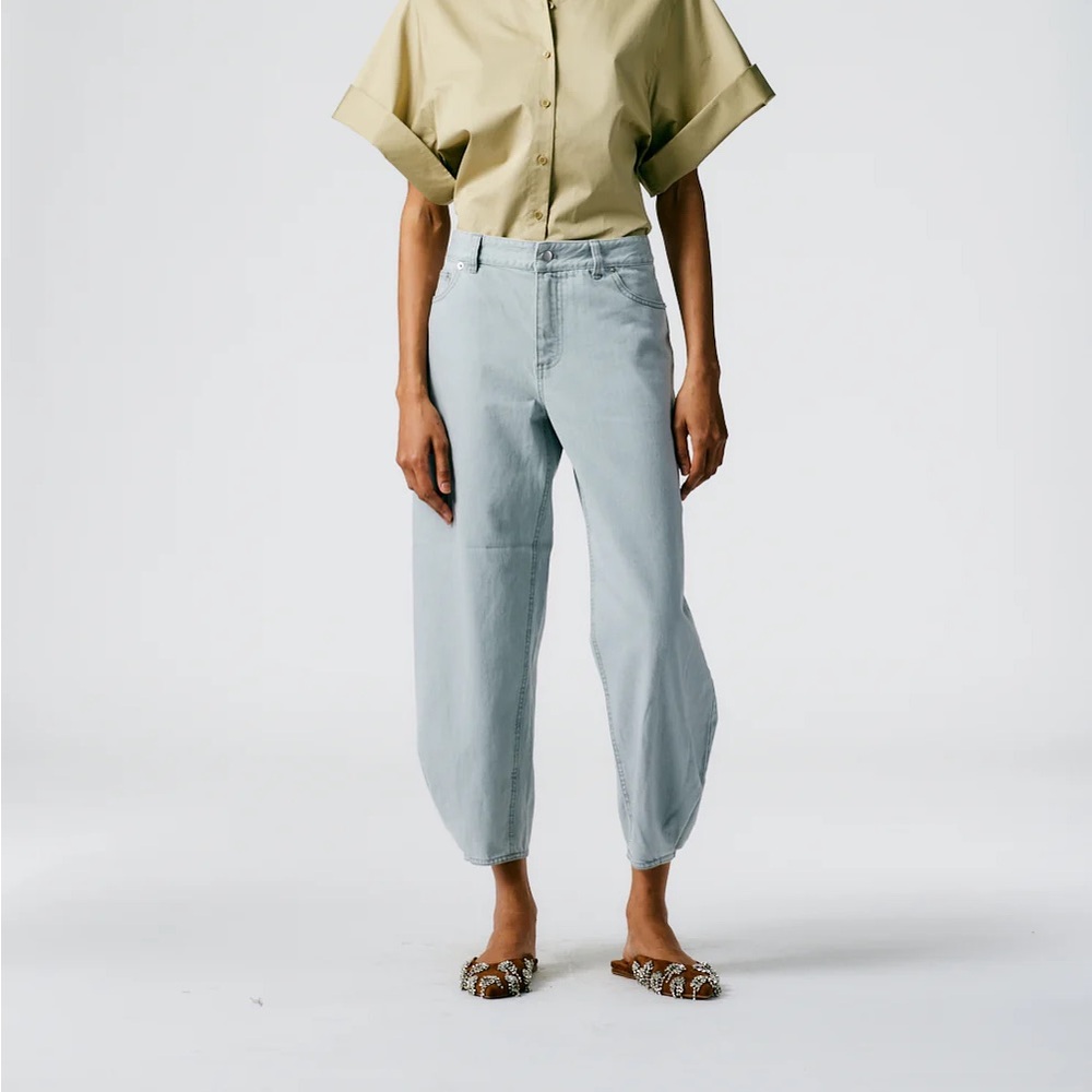 Tibi Grey Denim Brancusi Jean